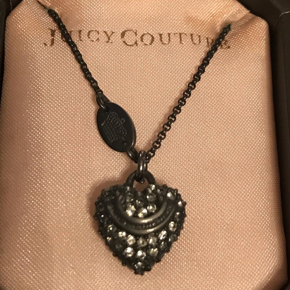 Juicy Couture black heart necklace